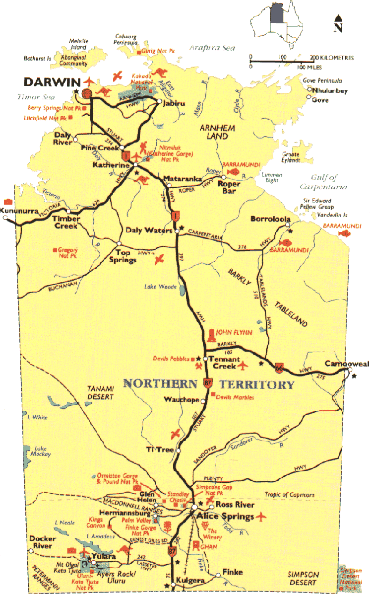 Map of Northern Territory